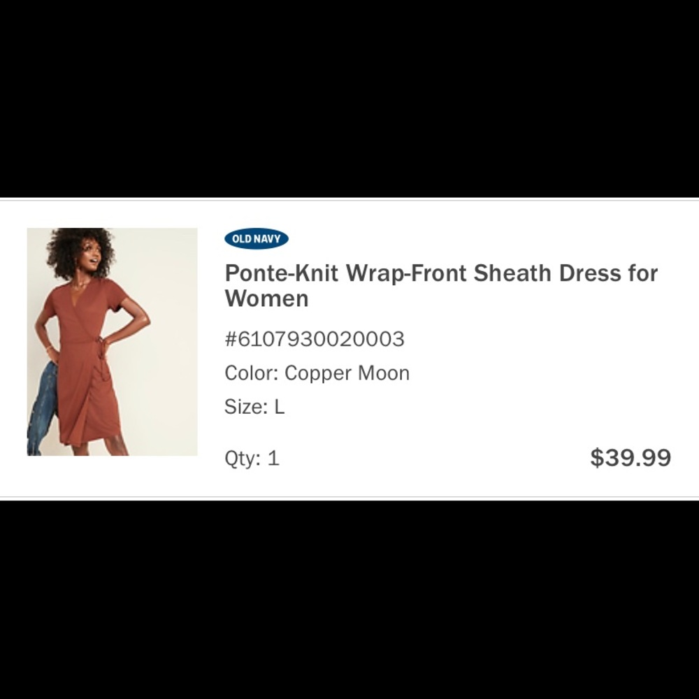 Old Navy Jersey Wrap Tie Dress - Picture 3 of 6